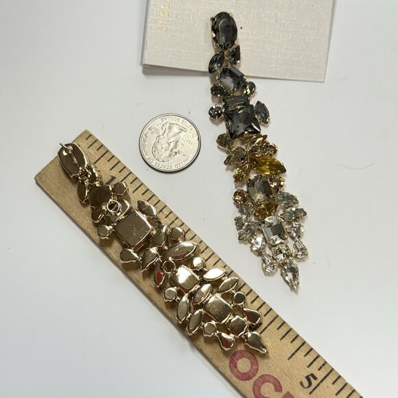 STELLA & RUBY Dynasty Crystal Statement Earrings New - Picture 7 of 8